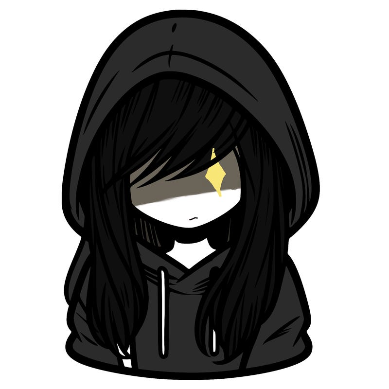 girl with hair covering her face and wearing a hoodie