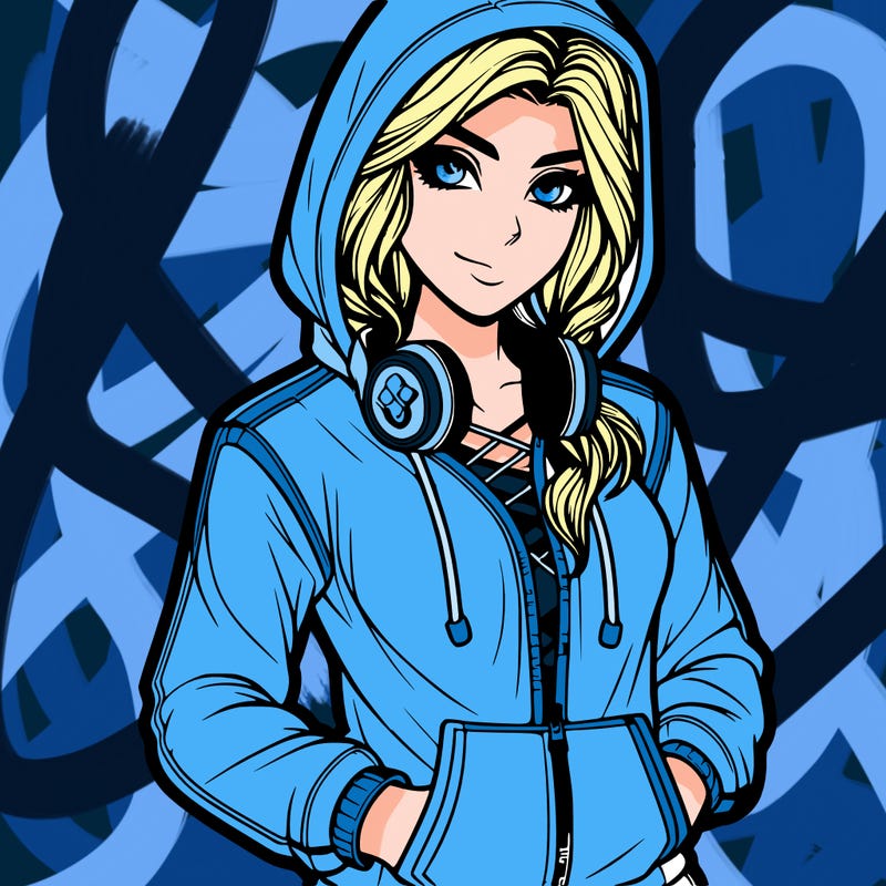 realistic gamergirl with hoodie