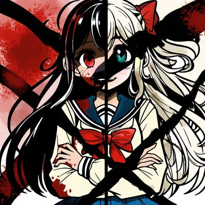 manga girl split