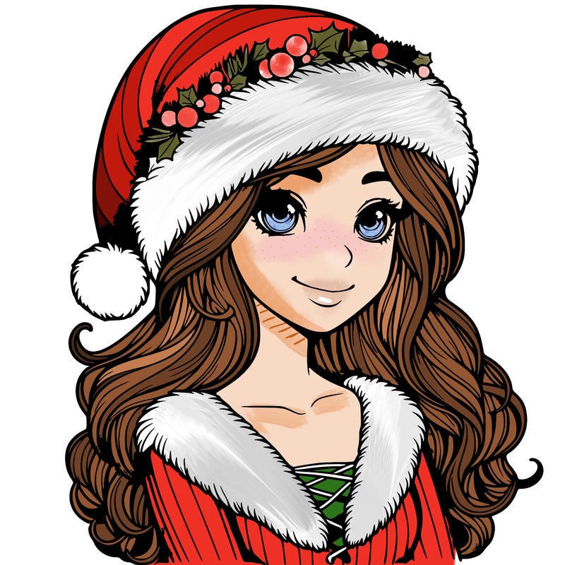 realistic christmas  girl