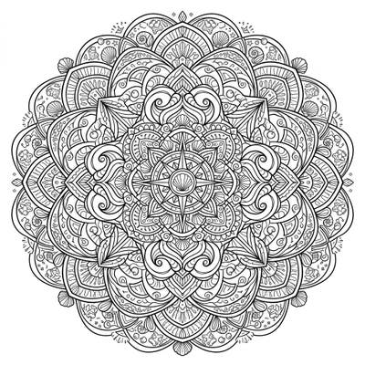 Immerse yourself in the calming beauty of our Pink Sand Beach Mandala coloring page, an intricate design inspired by serene coastal landscapes. This unique artwork combines geometric precision with delicate marine elements, offering a delightful and relaxing coloring experience for all ages.