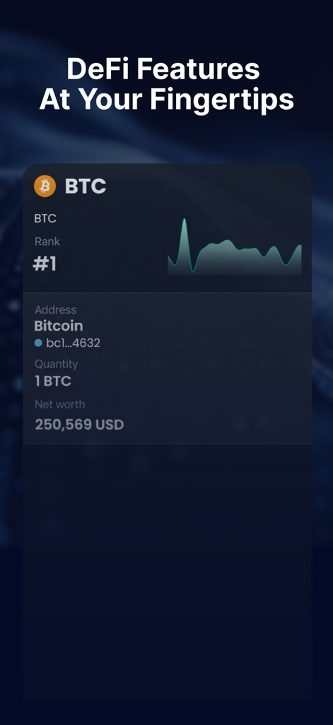 Ethereum Wallet - HB Wallet - HB Wallet app interface showing Bitcoin holdings and portfolio value