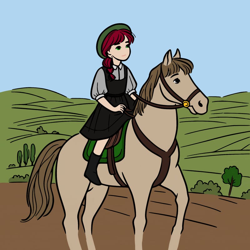 girl riding a horse