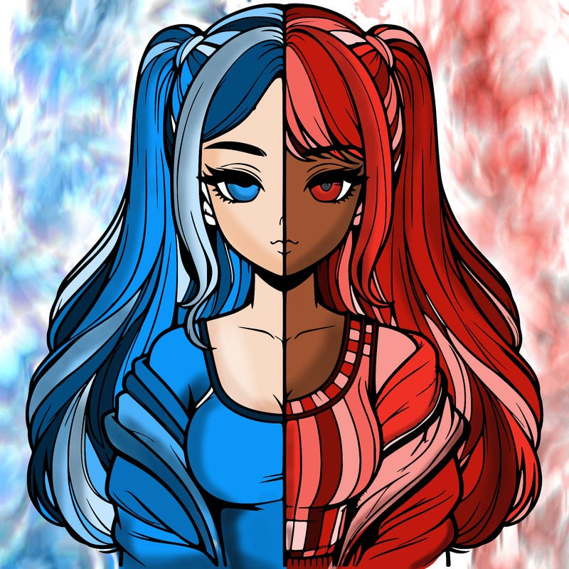 realistic girl split