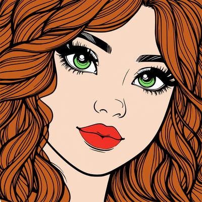 beautiful realistic girl close up to the camera with wavy hair,