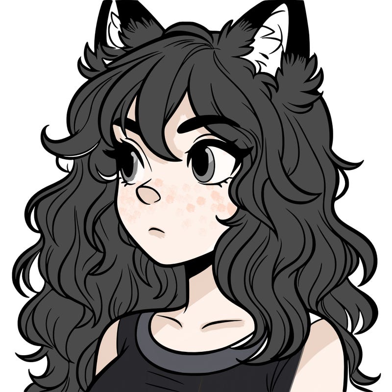 teen girl with wolf ears