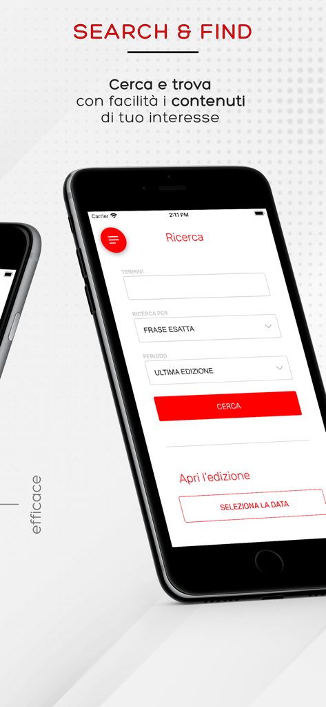 MF Fashion - Search and find interface of the MF Fashion magazine app showing search filters and fields
