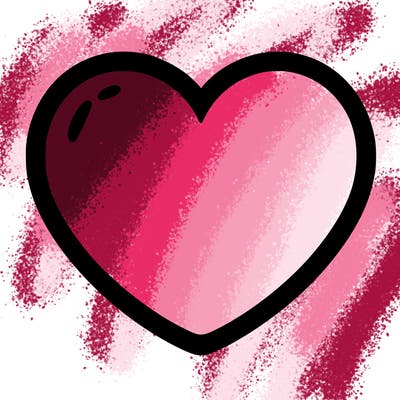 a blank heart