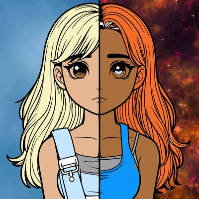 realistic girl split