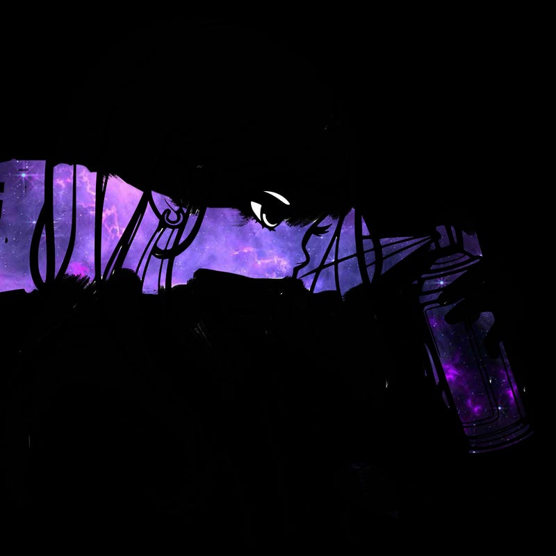 a realistic girl spray painting