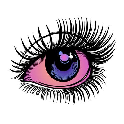 realistic eye long eylashes