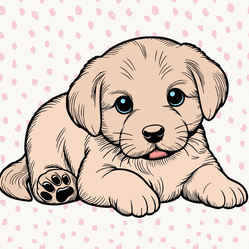 a cute realistic puppy