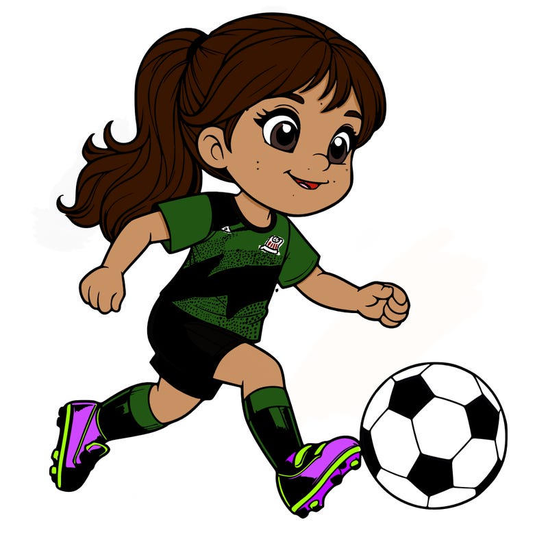 girl that plays soccer realistic