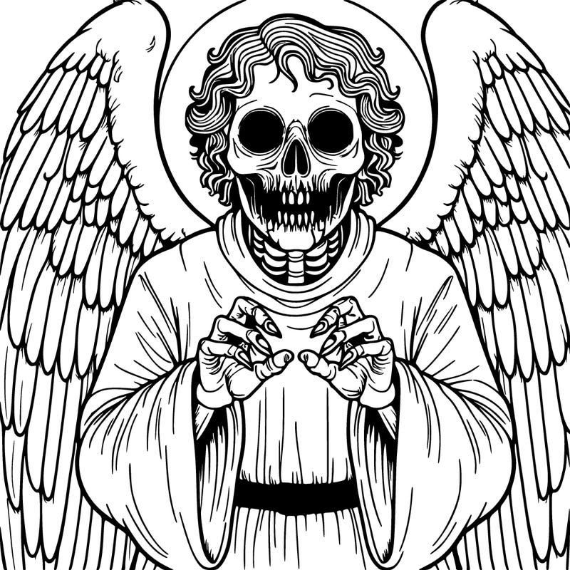 creepy biblically accurate angel realistic