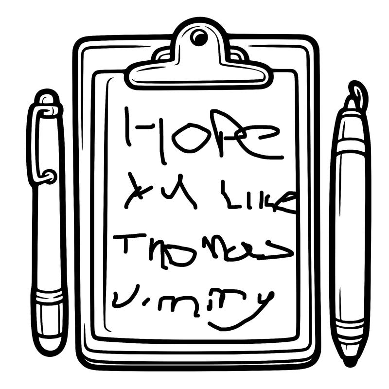 blank clip board with pen