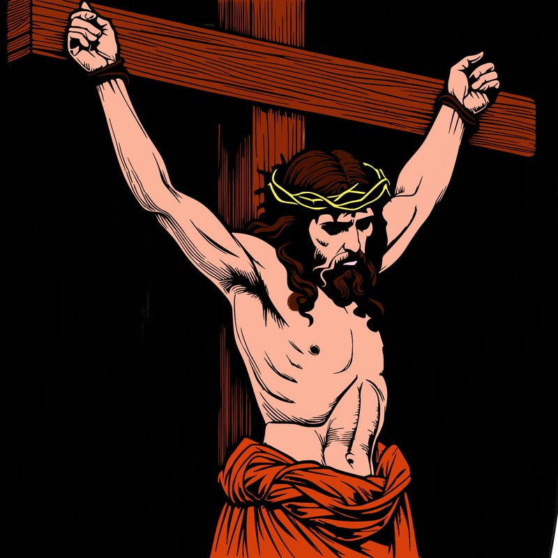 jesus realistic on the cross