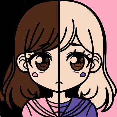 a split of a girl