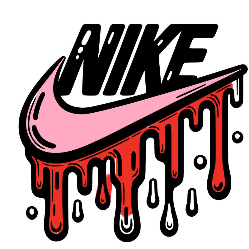 dripping nike logo