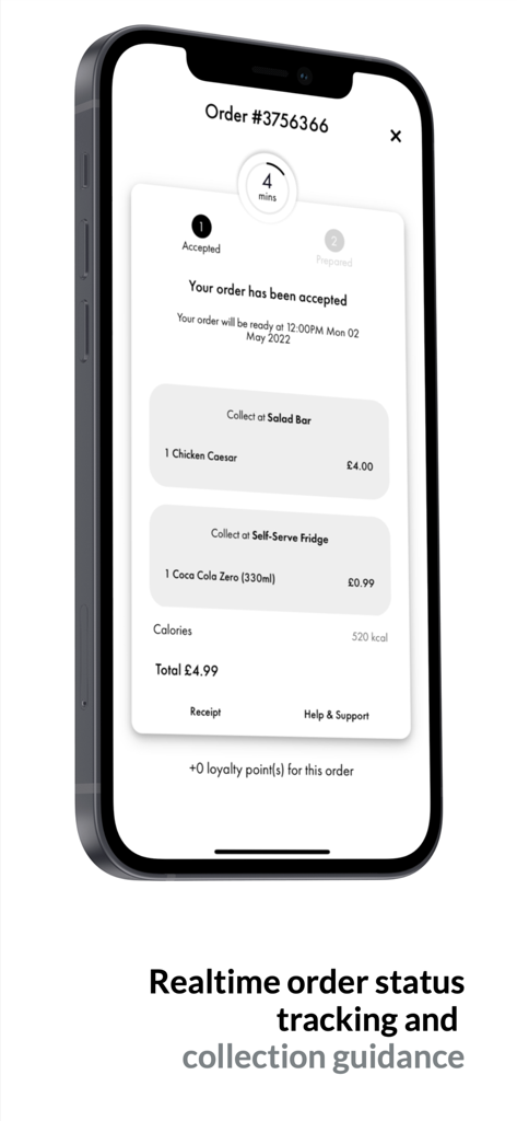 Canteen - Realtime order tracking and collection guidance in the Canteen app
