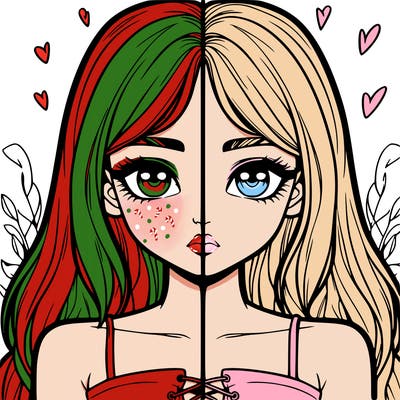 realistic girl split