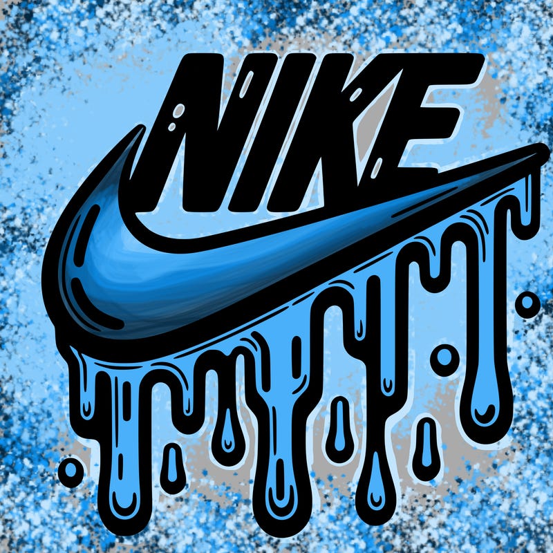 dripping nike logo