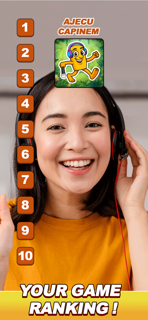 Tricky Mind Brainrot Challenge - A girl using a game ranking filter with a meme character on her forehead.