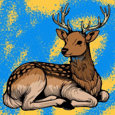 realistic deer with antlers