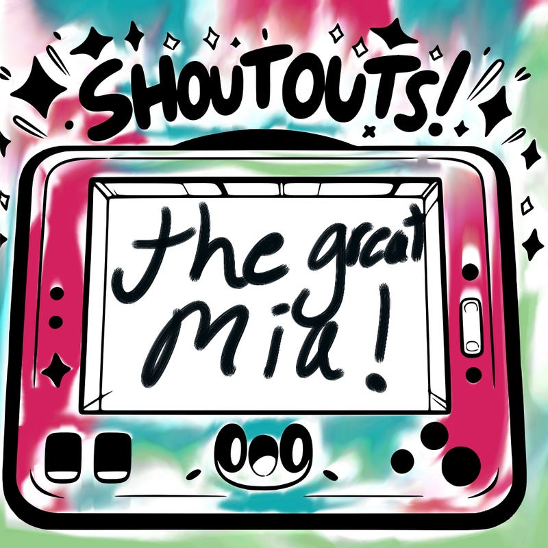 blank canvas that says above it shoutouts