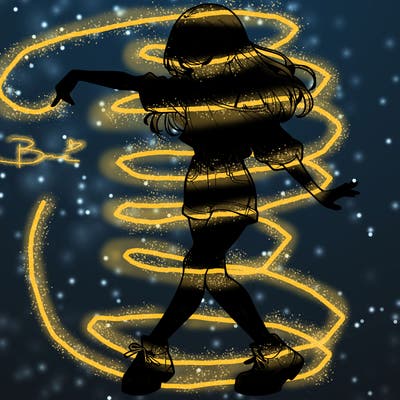 realistic girl danceing