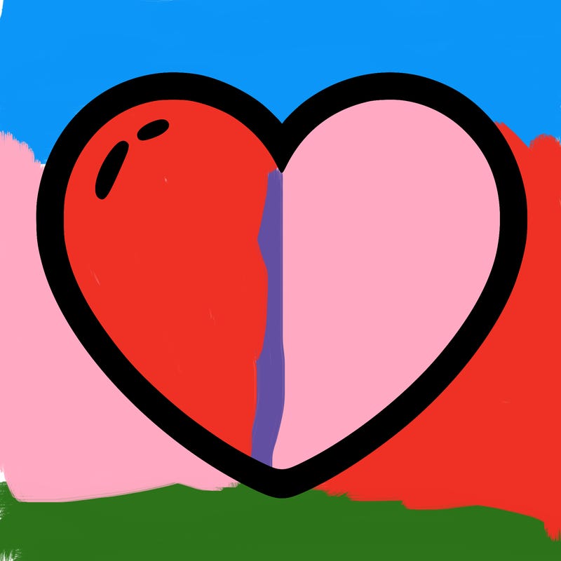a blank heart