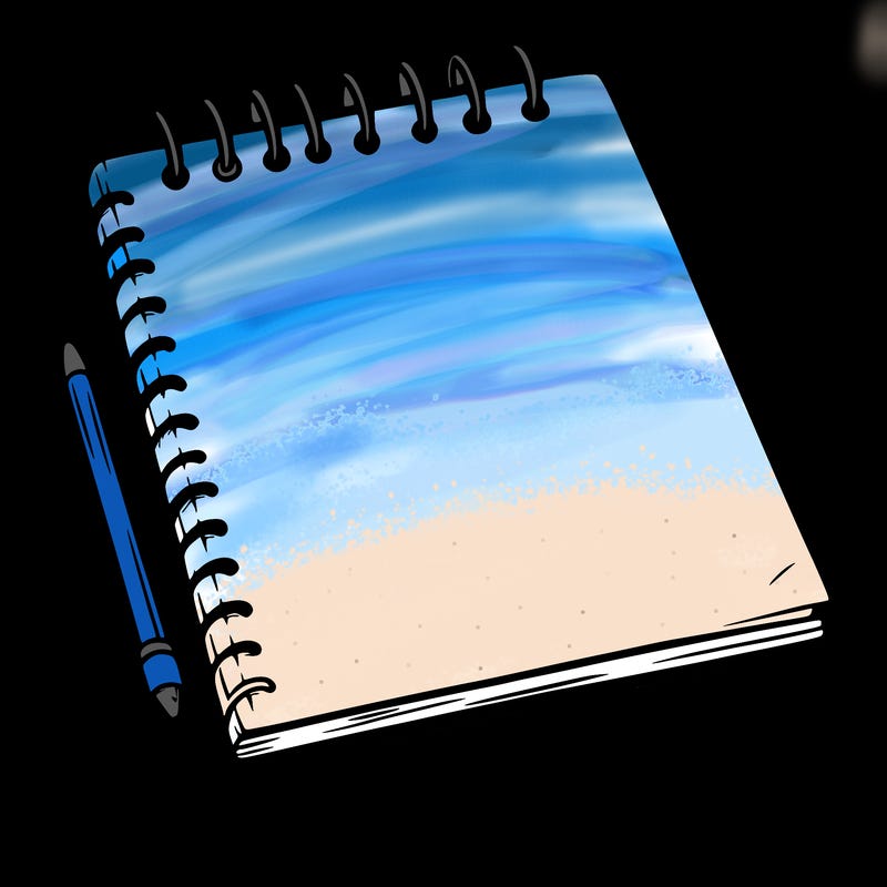 a blank sketch pad