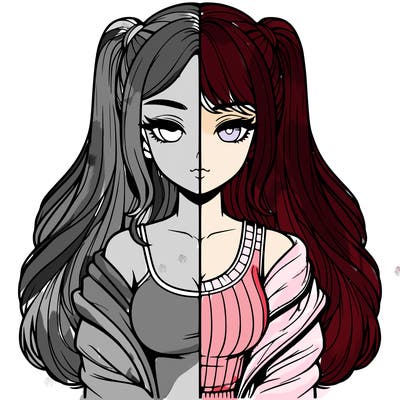 realistic girl split