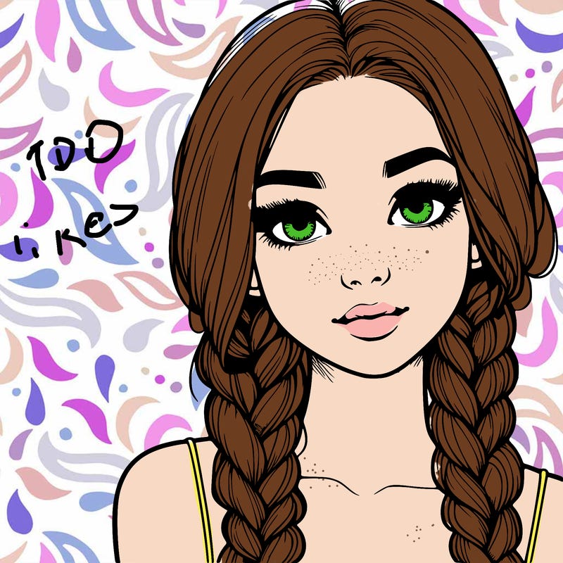 realistic girl with braids