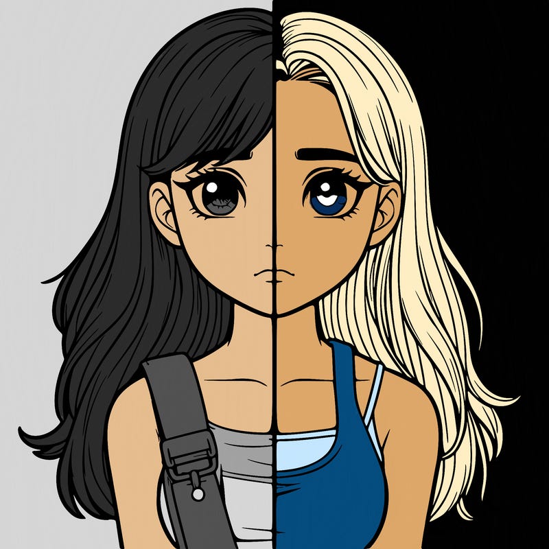 realistic girl split