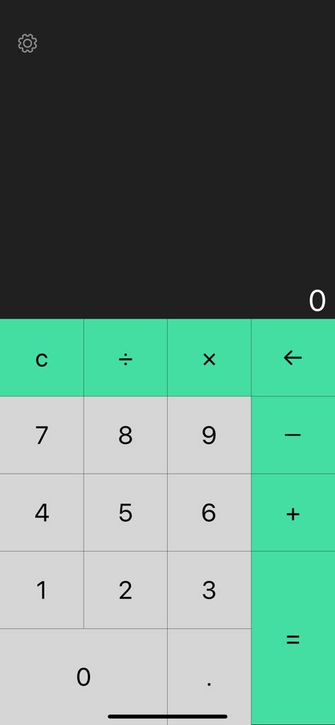 Calculator - MingCalc - MingCalc calculator user interface with a green and gray theme