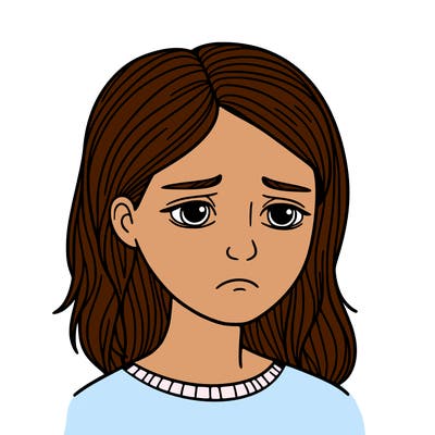 sad realistic person
