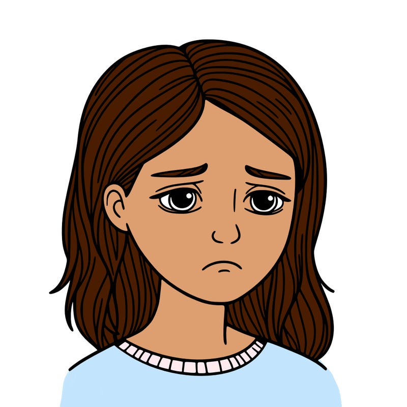 sad realistic person