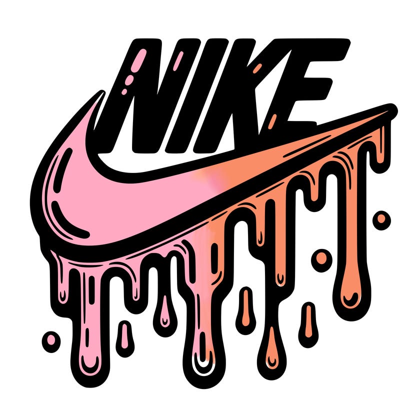 dripping nike logo
