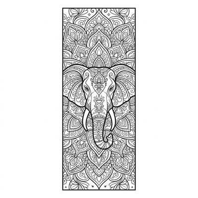 Immerse yourself in the tranquility of this beautiful elephant mandala bookmark coloring page. Perfect for marking your favorite books, this intricate design combines spiritual symbolism with artistic expression.