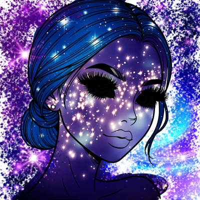 realistic girl with lashes