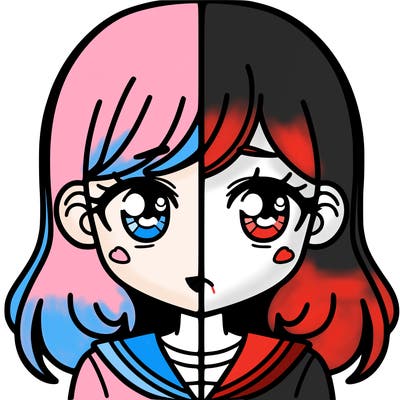 a split of a girl