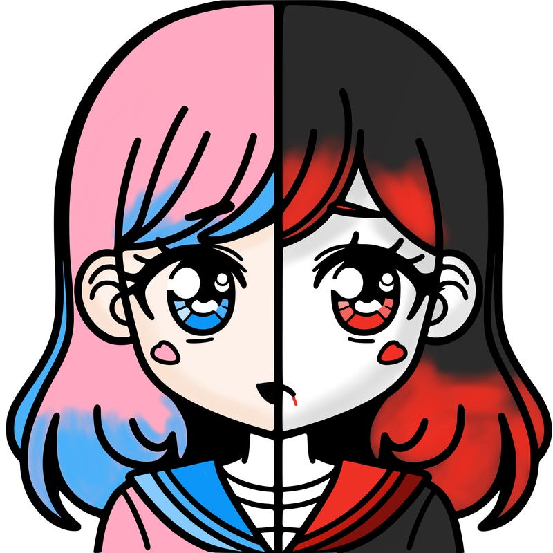 a split of a girl