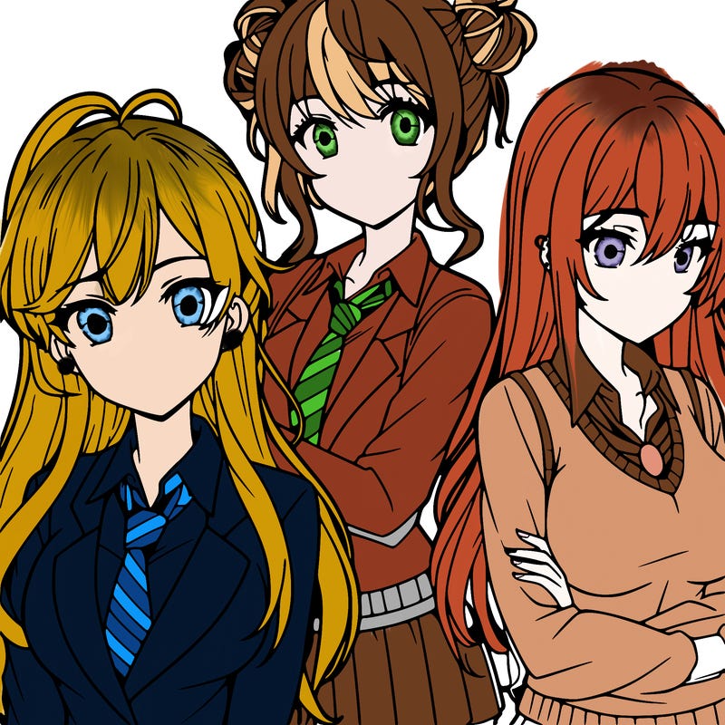 anime girls teenagers