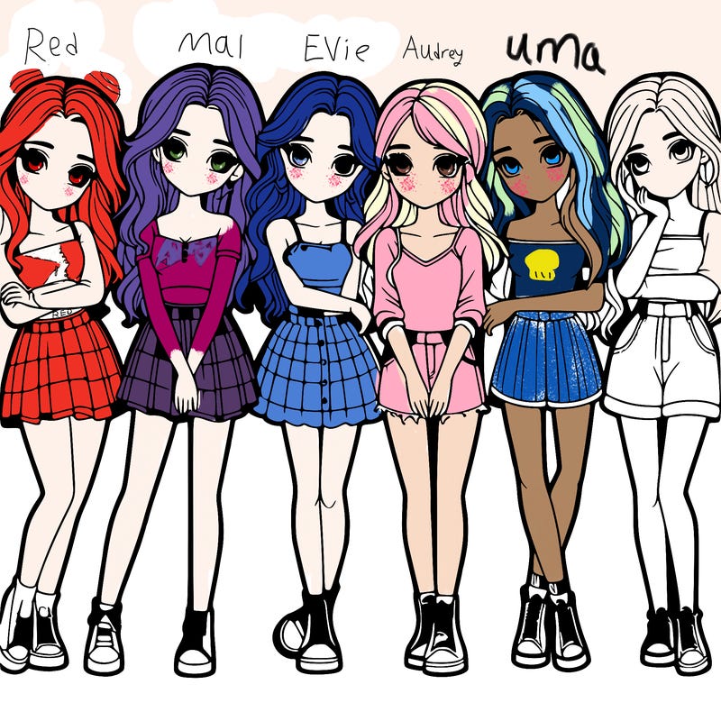 a group of girls realistic