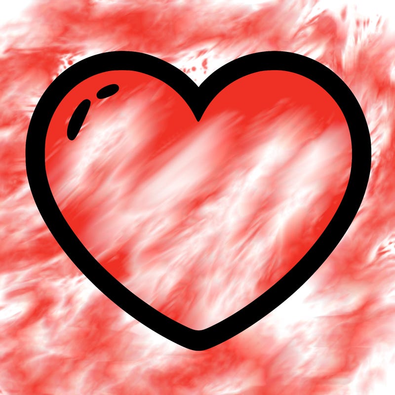 a blank heart