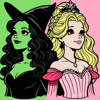 'elphaba and glinda (realistic)