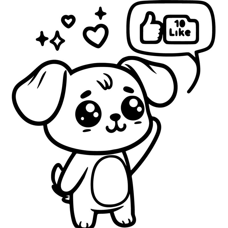 cute animal asking for 10 likes