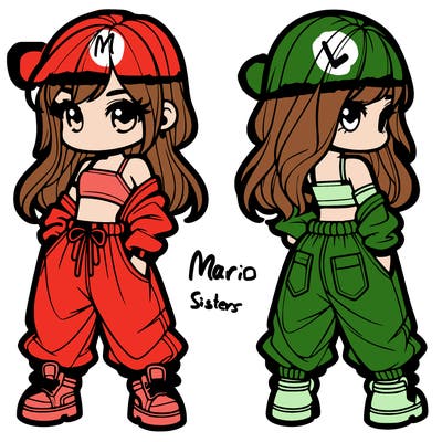 girl in crop top and baggy pants