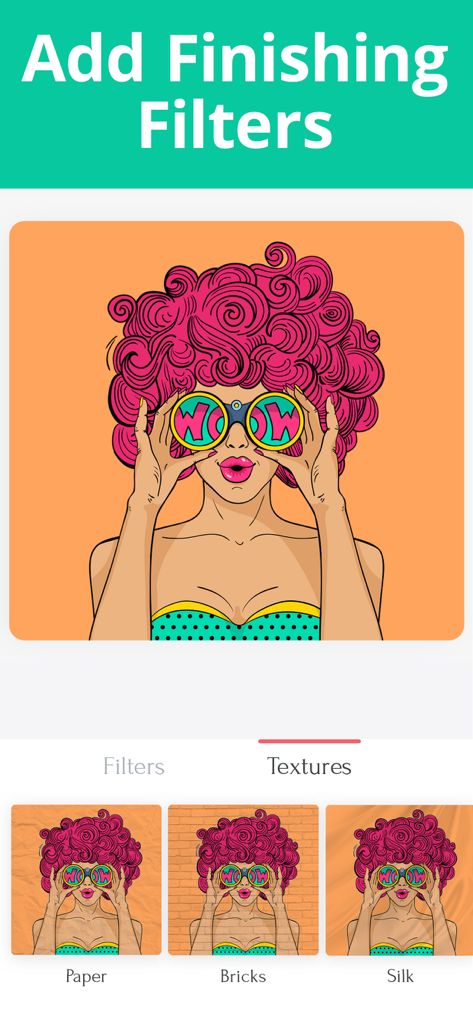 Coloring Book Now - Adding finishing filters and textures to a pop art coloring page in Coloring Book Now