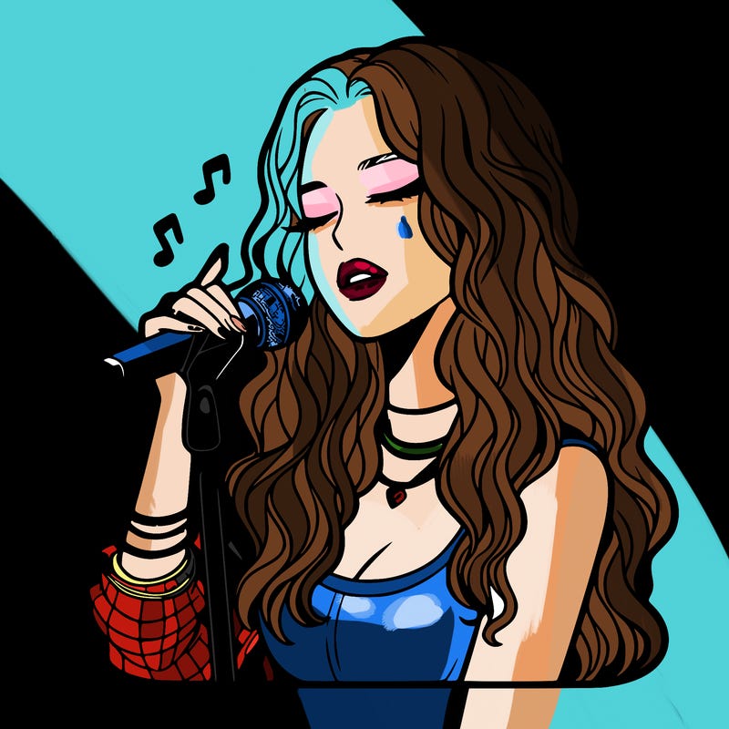 realistic female singer